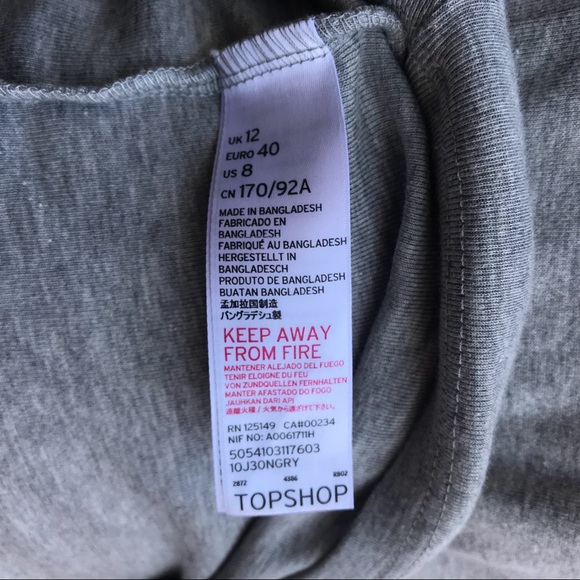 TopShop Grey Body-Con Midi Dress Nordstrom NWOT - Picture 5 of 7